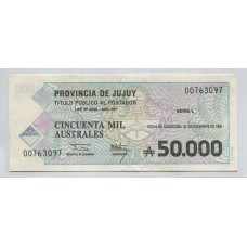 ARGENTINA EC. 026 BONO BILLETE DE EMERGENCIA JUJUY RARO